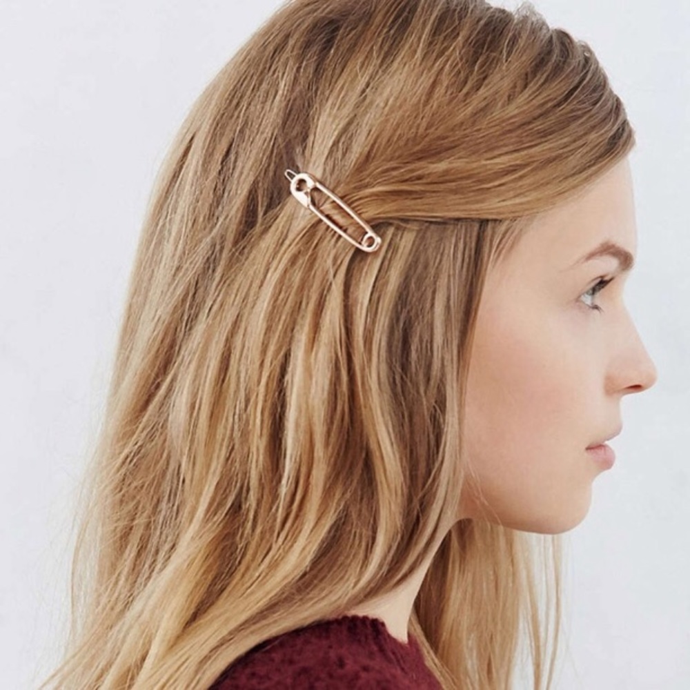 Unique Clothing Safety Pin Gold/Silver Hair Clip - Picture 8 of 8